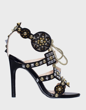 Florence Black Rhinestone Stilletos