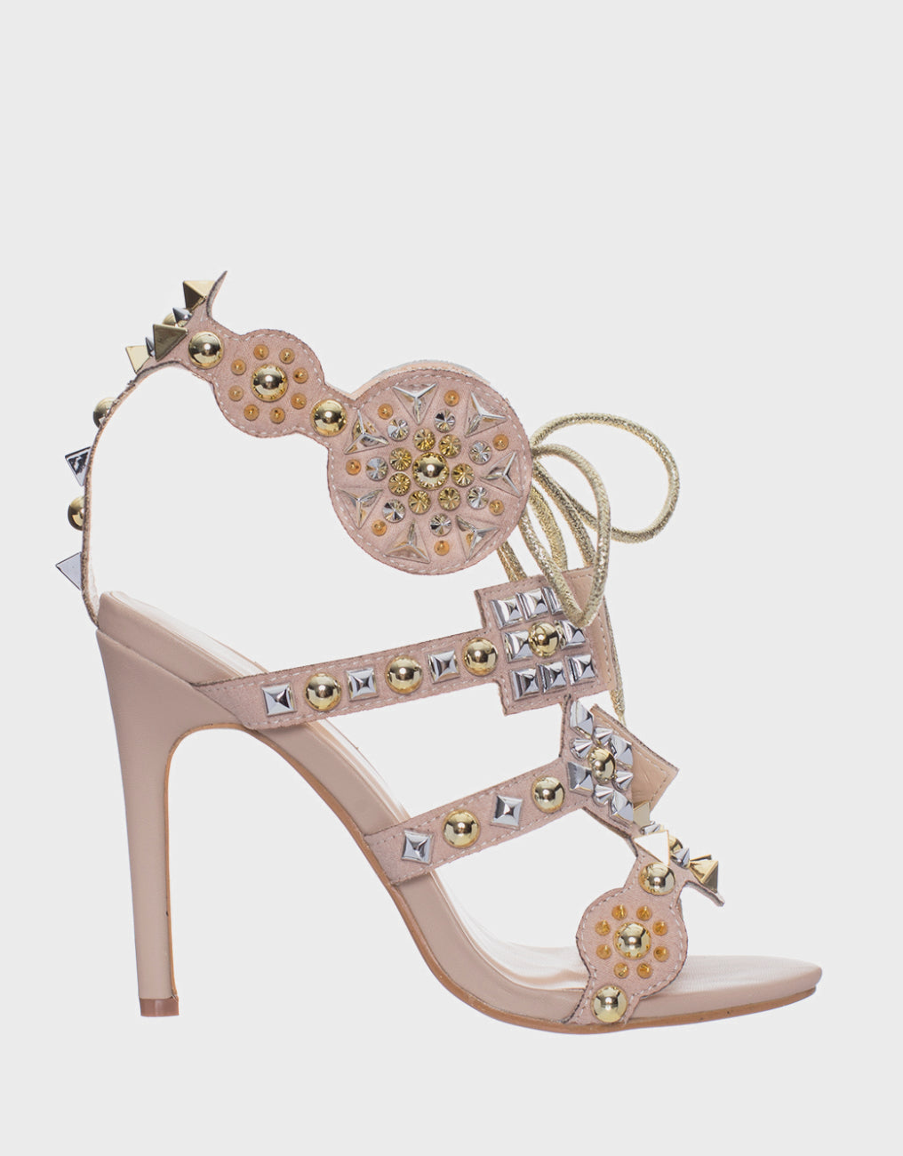 Florence Beige Rhinestone Stilletos