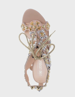 Florence Beige Rhinestone Stilletos