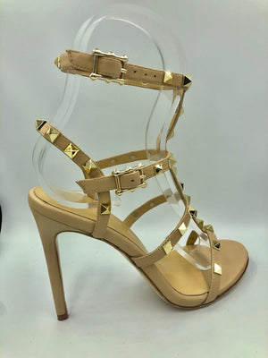 Gina Beige Studded Heels