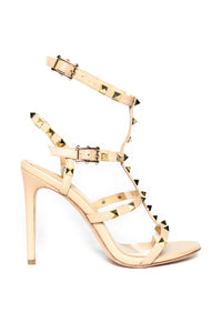 Gina Beige Studded Heels