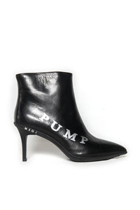 Coachella Black Lather Ankle Boots