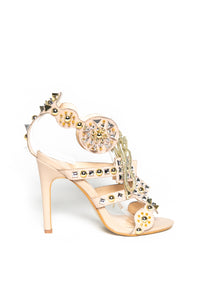 Florence Beige Rhinestone Stilletos